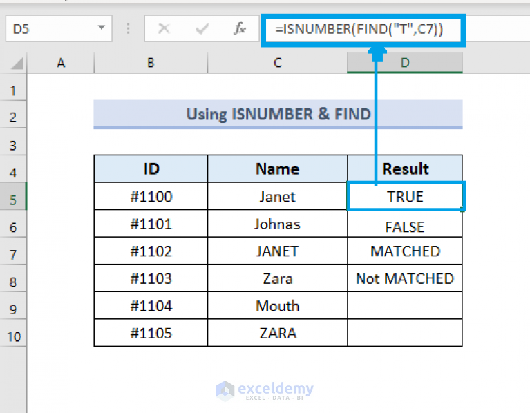 How To Find Case Sensitive Match In Excel ( 6 Formulas) - ExcelDemy