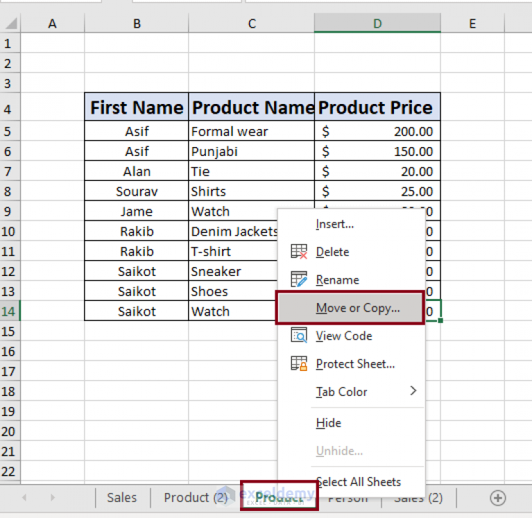 ‌How to Copy a Sheet in Excel (5 Ways) - ExcelDemy