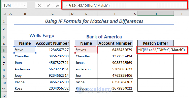 how-to-match-names-in-excel-where-spelling-differ-8-methods