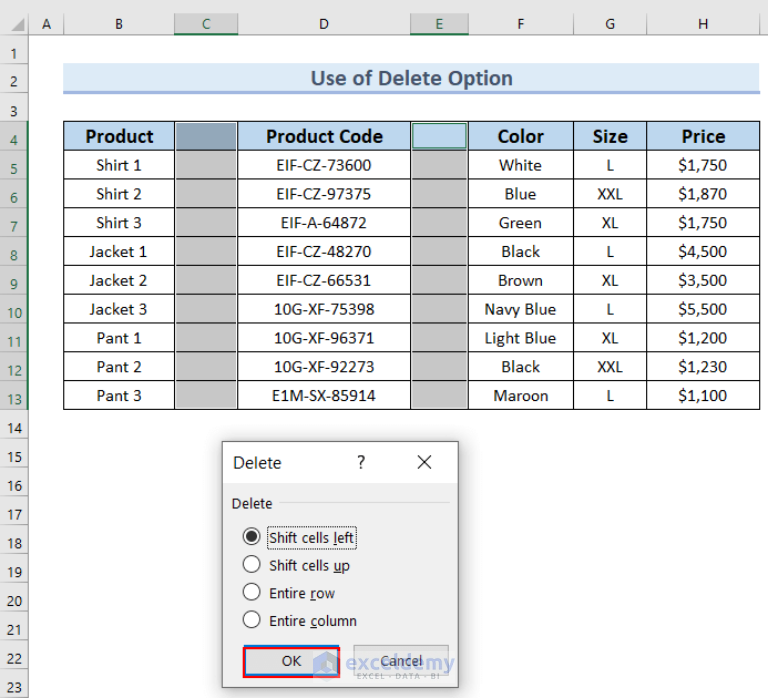 how-to-delete-unused-columns-in-excel-5-quick-ways