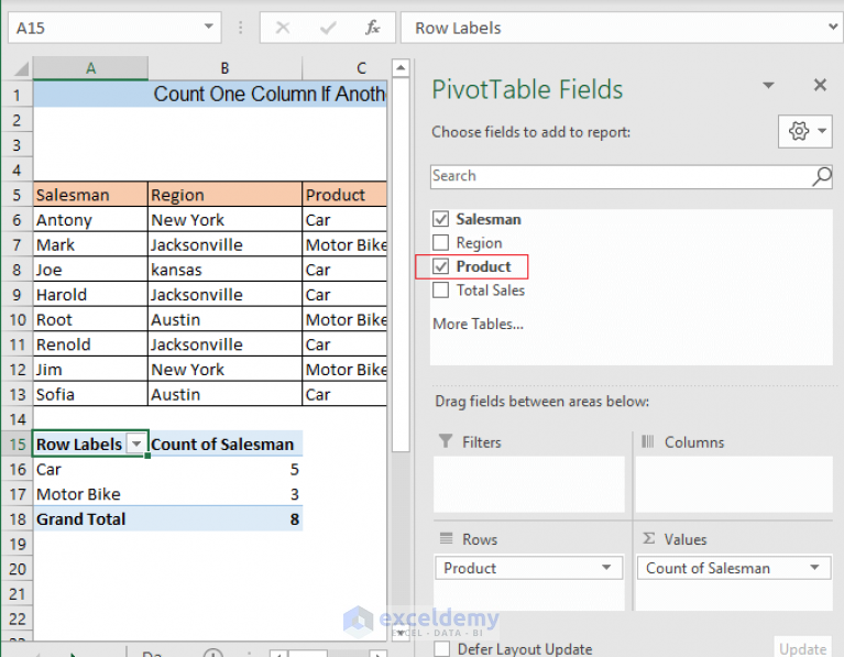 Count One Column If Another Column Meets Criteria In Excel 4 Suitable Ways Exceldemy 5974