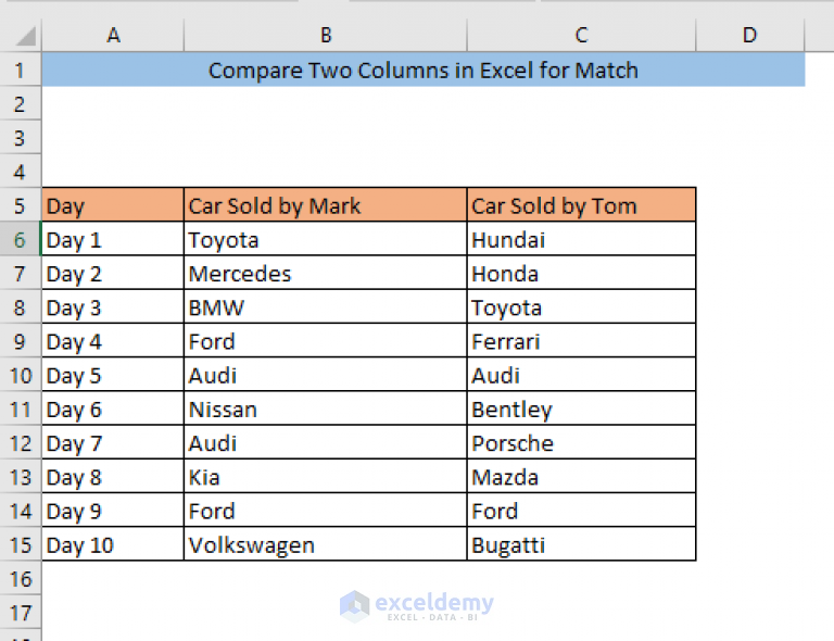 how-to-compare-two-columns-in-excel-for-match-8-ways-exceldemy