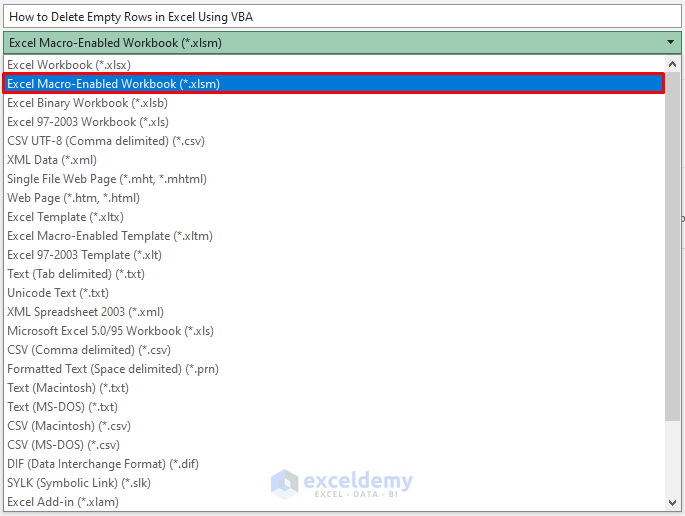 How To Use VBA To Delete Empty Rows In Excel ExcelDemy