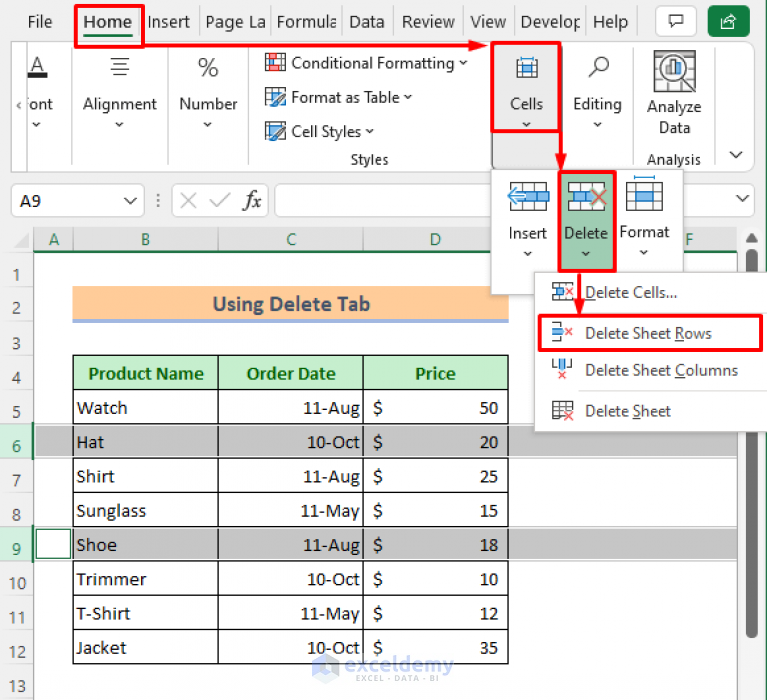 How To Delete Infinite Rows In Excel 5 Easy Ways ExcelDemy