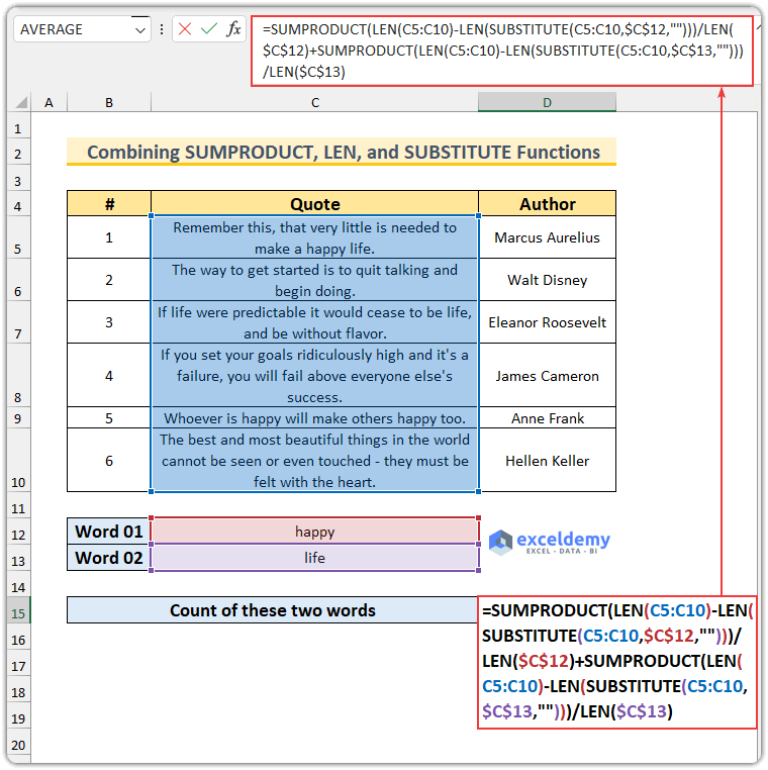 how-to-count-specific-words-in-a-column-in-excel-2-methods