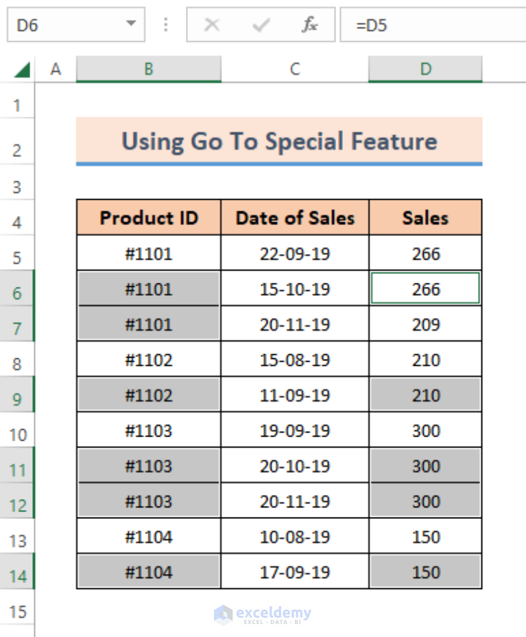 How To Fill Blank Cells With Value Above In Excel (4 Easy Methods)