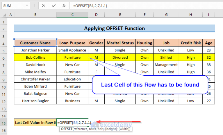 how-to-find-last-cell-with-value-in-a-row-in-excel-6-ways