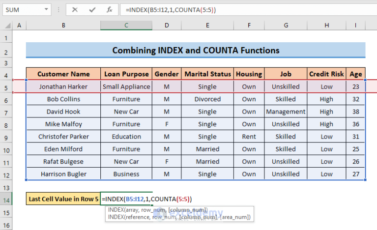 how-to-find-last-cell-with-value-in-a-row-in-excel-6-ways