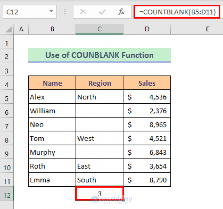 Excel Count Number of Cells in Range (6 Easy Ways) - ExcelDemy