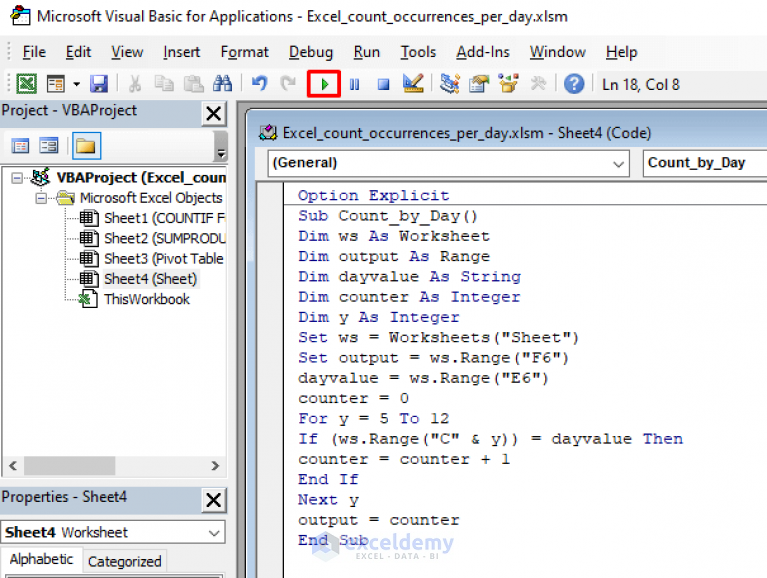 how-to-count-occurrences-per-day-in-excel-4-quick-ways