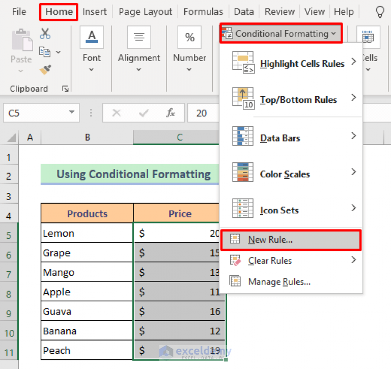 automatically-highlight-highest-and-lowest-values-in-a-range-of-cells