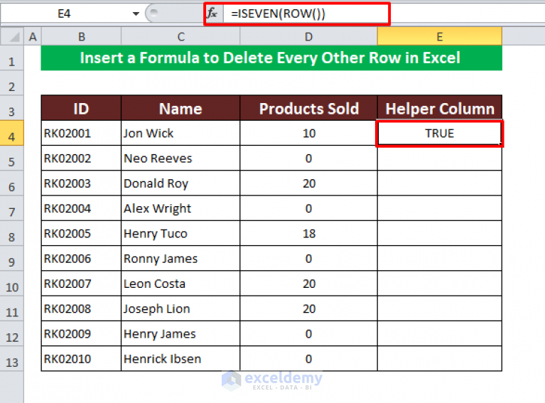 how-to-delete-every-other-row-in-excel-4-methods-exceldemy