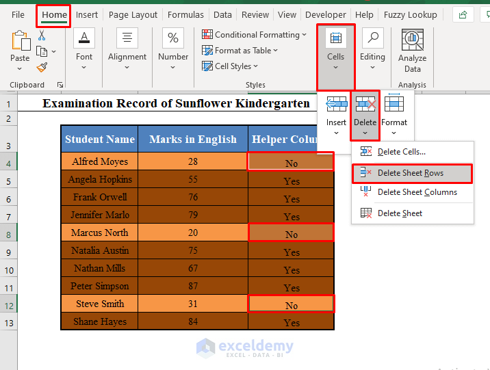  How To Delete Multiple Rows In Excel With Condition 3 Ways 