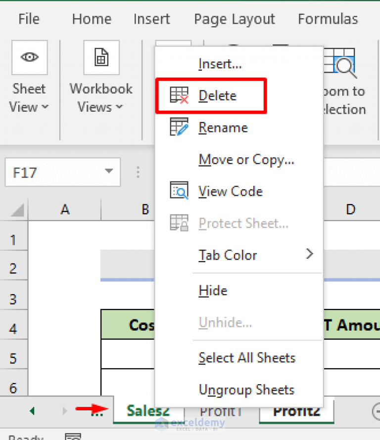 How To Delete Multiple Sheets In Excel 4 Ways Exceldemy 3995