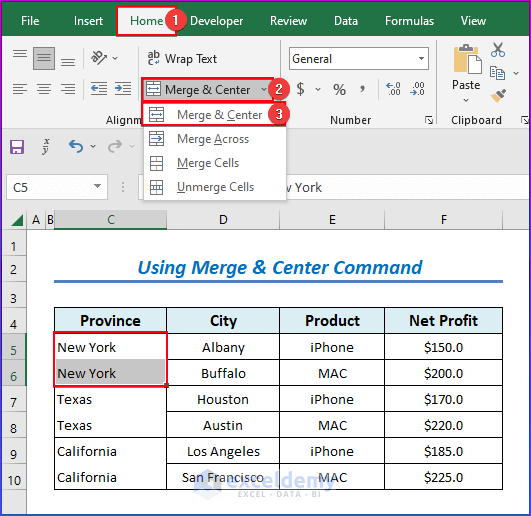 How To Merge Two Rows In Excel 4 Easy Ways ExcelDemy