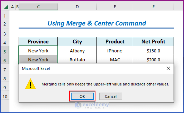 How To Merge Two Rows In Excel 4 Easy Ways Exceldemy 6691