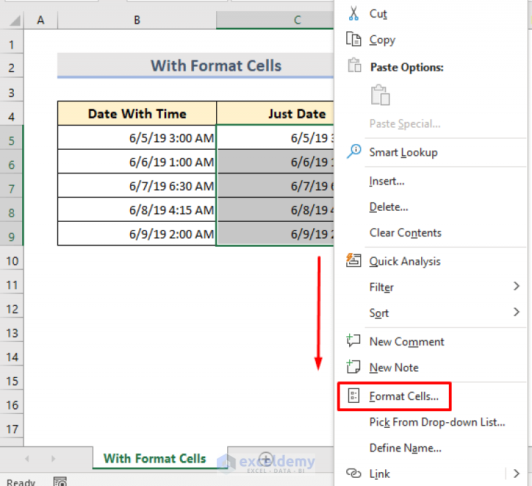 How to Remove Time from Date in Excel (6 Approaches) ExcelDemy