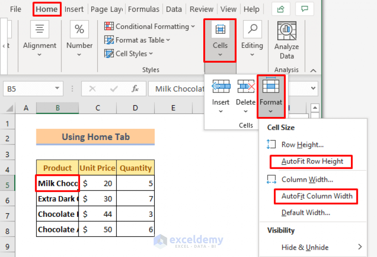 How To Autofit In Excel 7 Easy Ways 