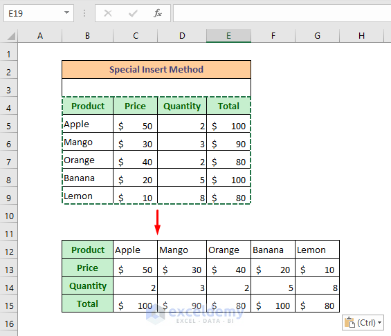 How To Transpose A Table In Excel 5 Suitable Methods ExcelDemy