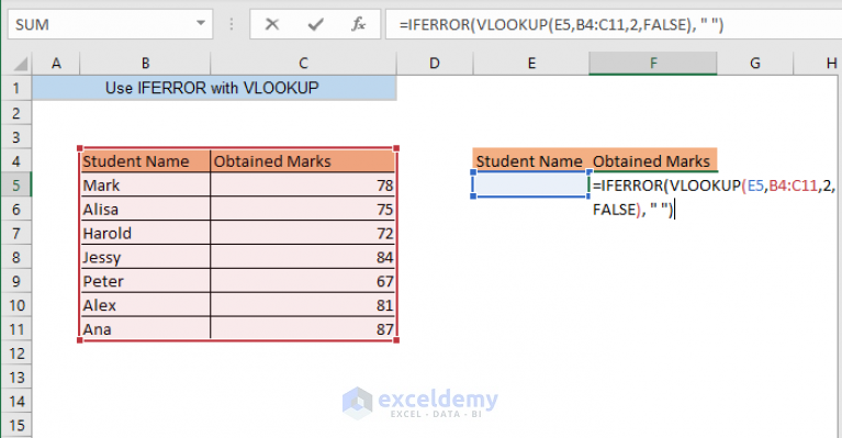 IFERROR with VLOOKUP in Excel (5 Different Uses) - ExcelDemy