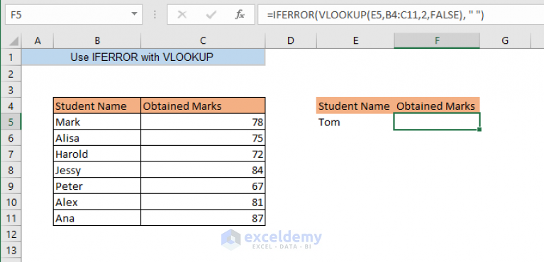 IFERROR with VLOOKUP in Excel (5 Different Uses) - ExcelDemy