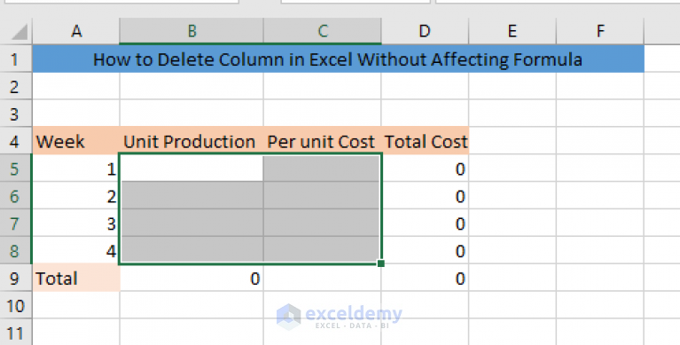 how-to-delete-column-in-excel-without-shortcut-key-youtube