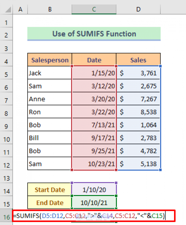 how-to-use-sumifs-for-date-range-with-multiple-criteria-7-ways