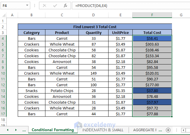 how-to-find-lowest-3-values-in-excel-5-easy-methods-exceldemy