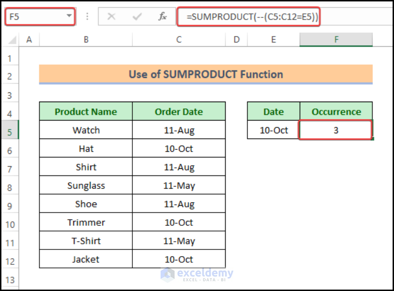 how-to-count-occurrences-per-day-in-excel-4-quick-ways