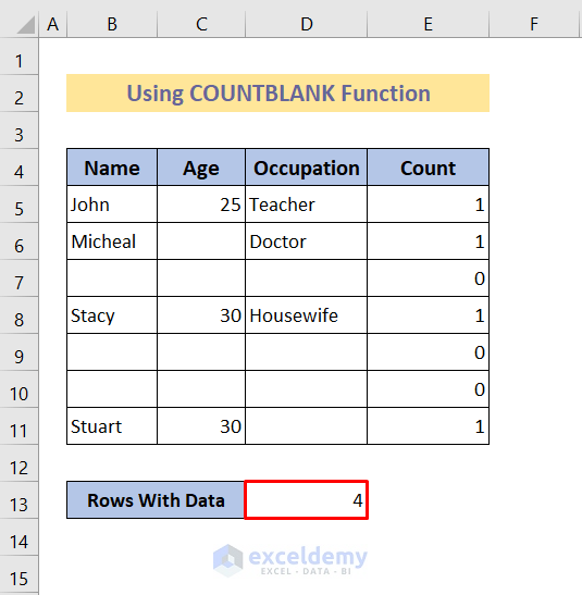 how-to-count-rows-with-data-in-excel-4-suitable-formulas