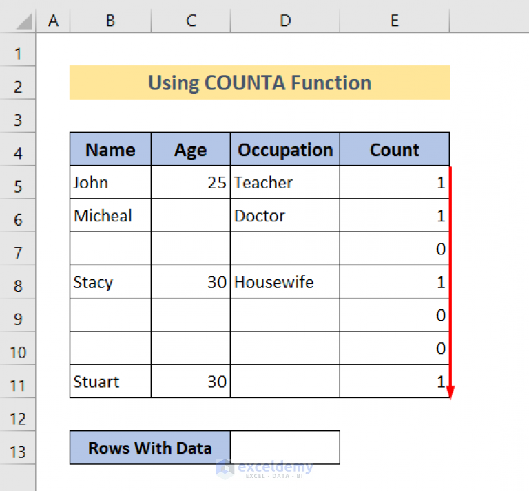 how-to-count-rows-with-data-in-excel-4-suitable-formulas