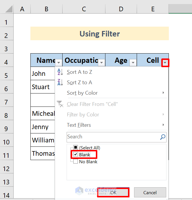 how-to-delete-row-if-cell-is-blank-in-excel