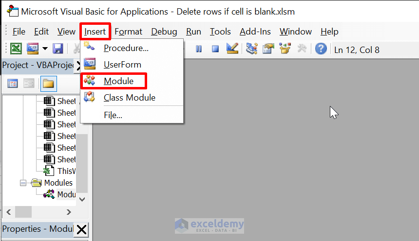 why is row 28 blank in excel student schedule