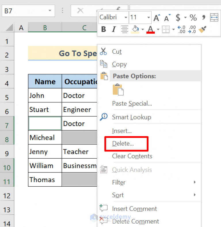 how-to-delete-row-if-cell-is-blank-in-excel-4-methods