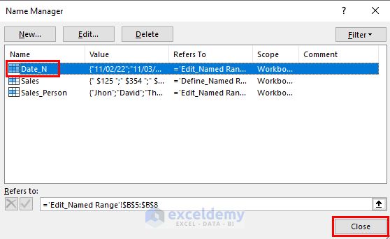 How To Edit Named Range In Excel (With Easy Steps) - ExcelDemy