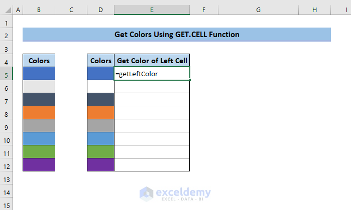 How To Get Cell Color In Excel 2 Methods ExcelDemy