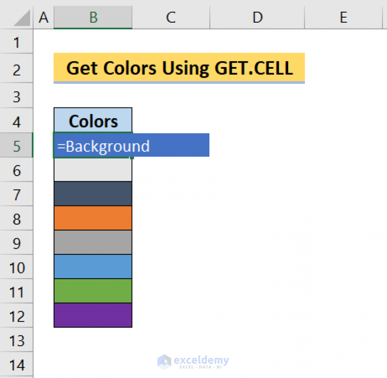 How To Get Cell Color In Excel 2 Methods Exceldemy 1196