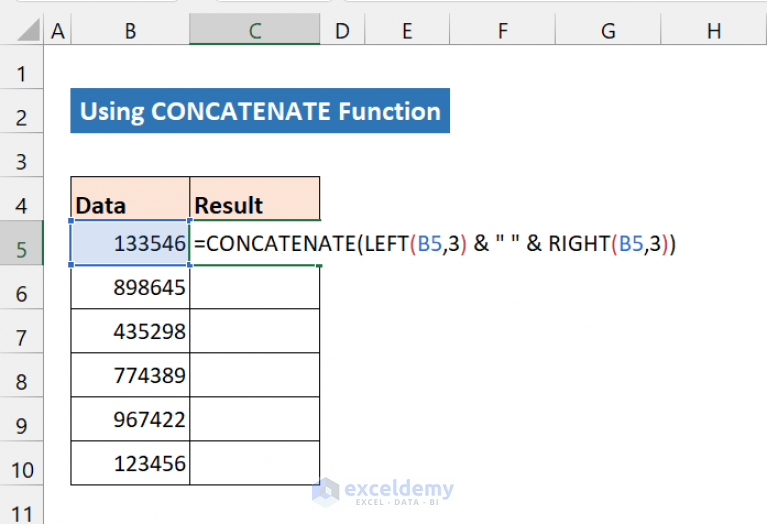 How To Put Space Between Numbers In Excel