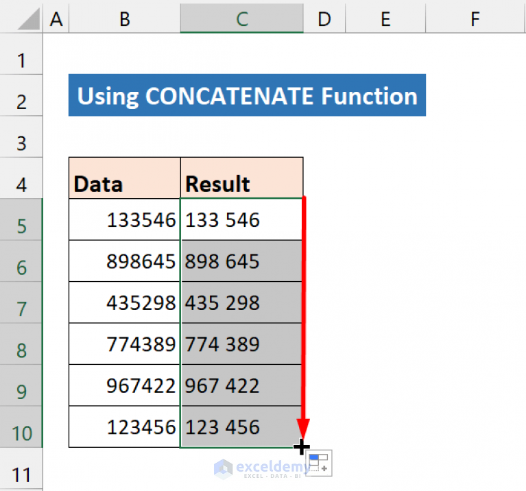 How to Add Space between Numbers in Excel (3 Ways) - ExcelDemy