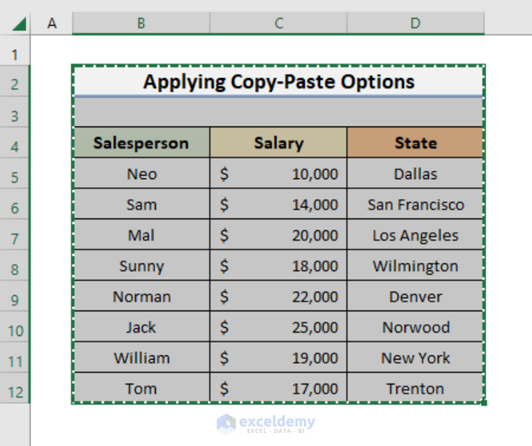 How to Copy Excel Sheet to Another Sheet with Same Format