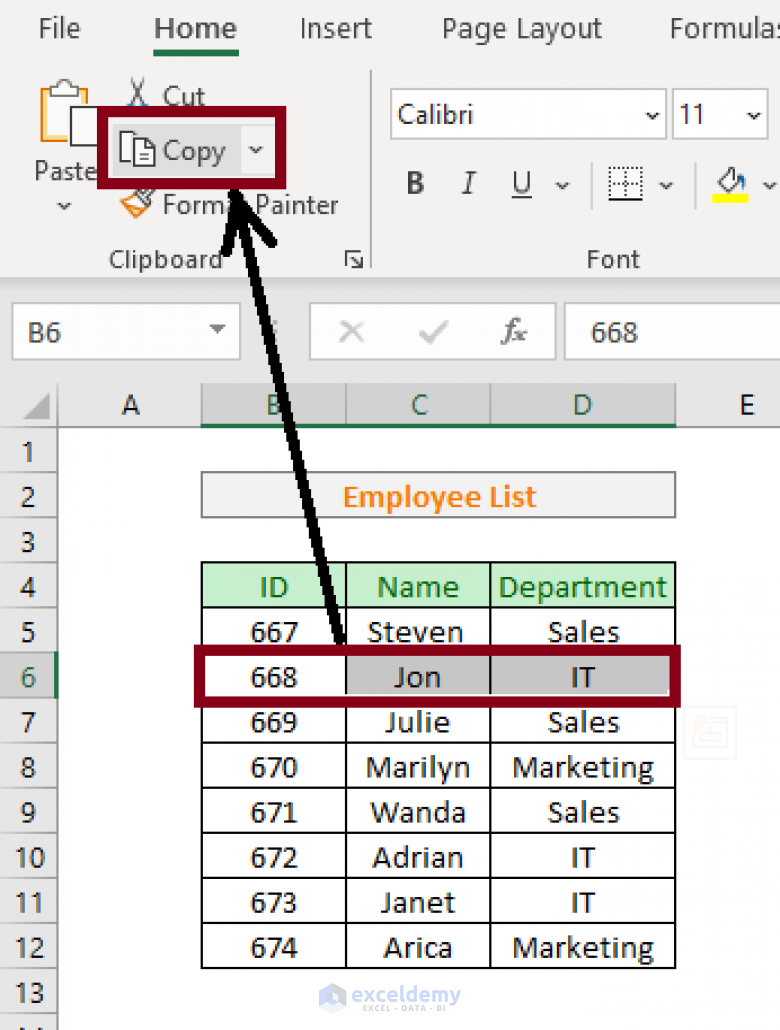 How to Copy Rows in Excel (4 Easy Ways) - ExcelDemy