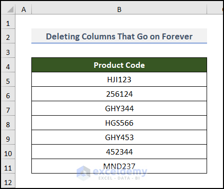 How to Delete Rows in Excel That Go on Forever?