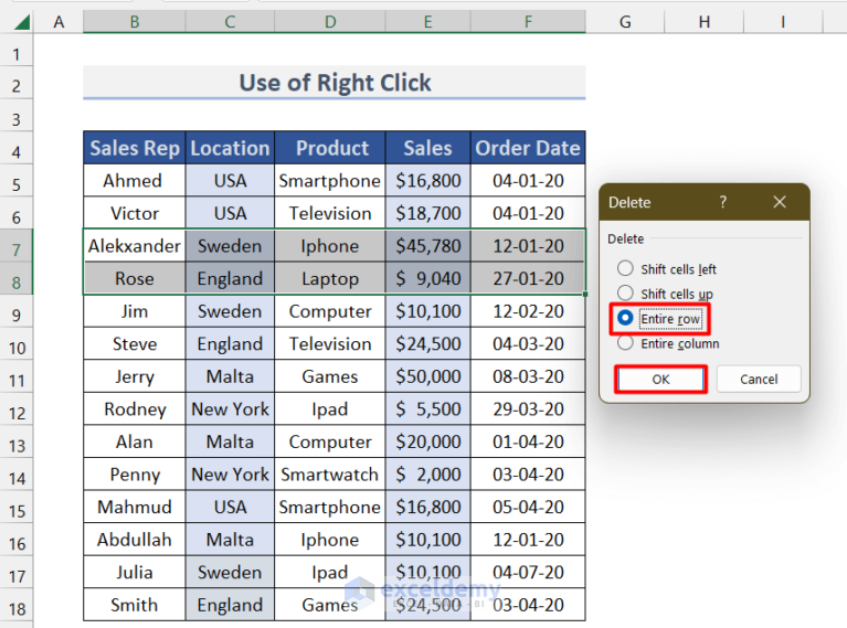 how-to-delete-selected-rows-in-excel-8-quick-approaches