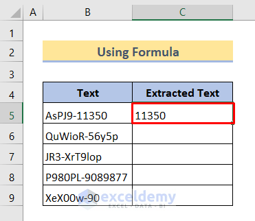 How to Extract Text from a Cell in Excel (5 ways) - ExcelDemy