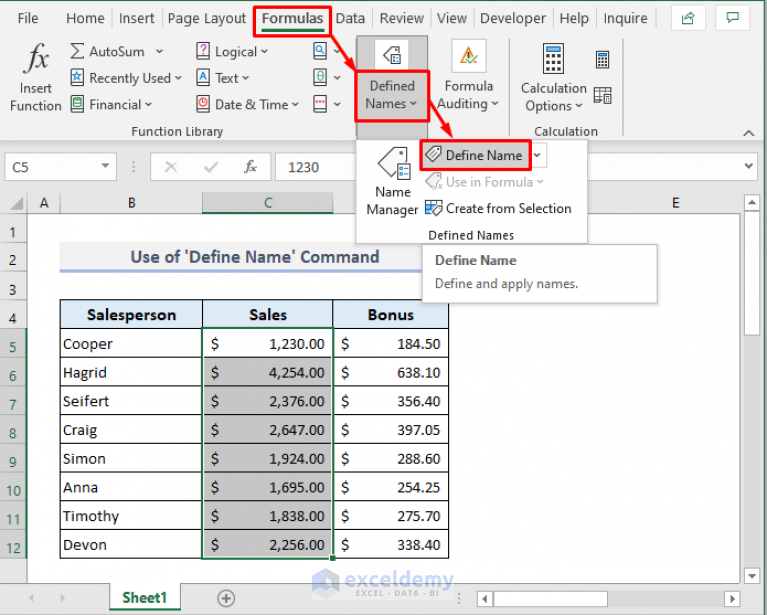 How to Name a Range in Excel (5 Easy Tricks) - ExcelDemy