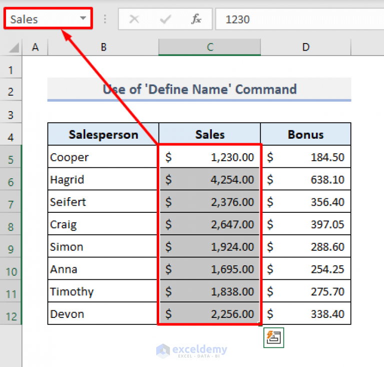 How to Name a Range in Excel (5 Easy Tricks) - ExcelDemy