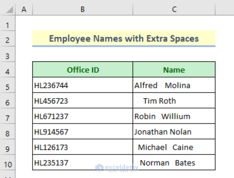 How to Remove White Space in Excel (6 Easy Ways) ExcelDemy