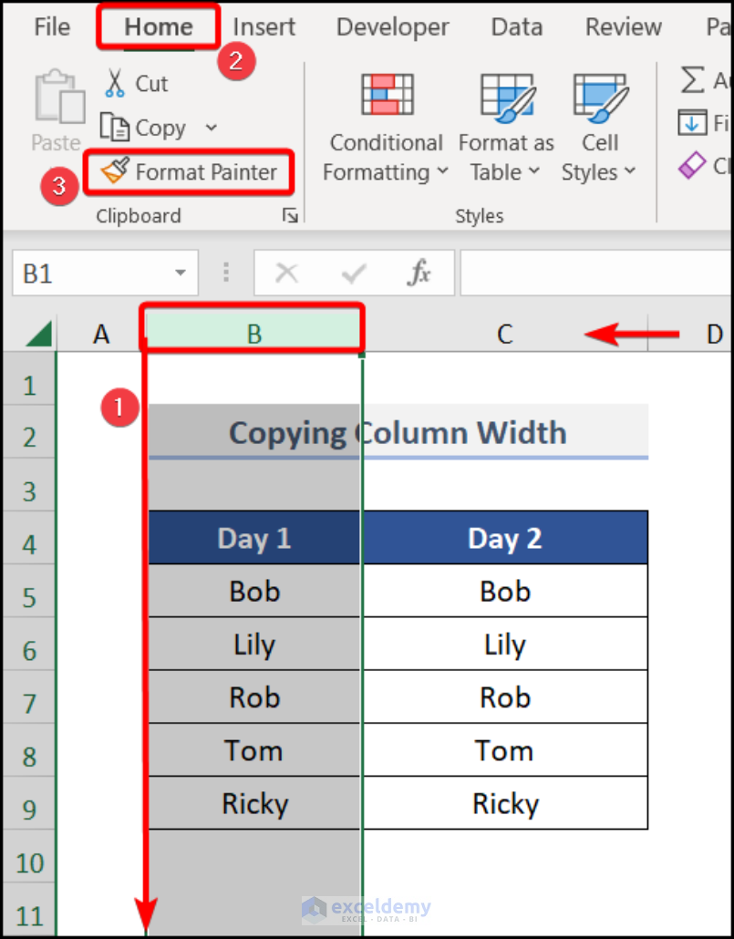 How To Use Format Painter For Multiple Cells In Excel