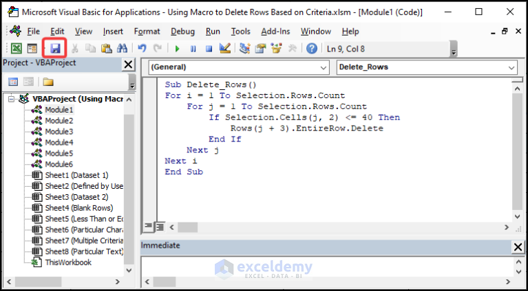 How To Use Macro To Delete Rows Based On Criteria In Excel