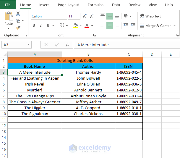 How To Delete Blank Cells In Excel And Shift Data Up Using Formula